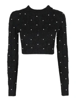 Monique Maglione cropped da donna con perle