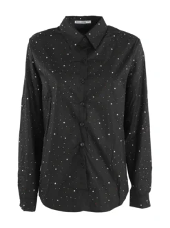 Monte Cervino Camicia donna a maniche lunghe con strass colorati