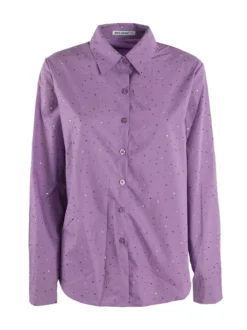 Monte Cervino Camicia donna a maniche lunghe con strass colorati