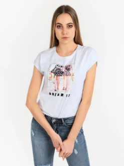 Monte Cervino T-shirt donna con disegno e strass