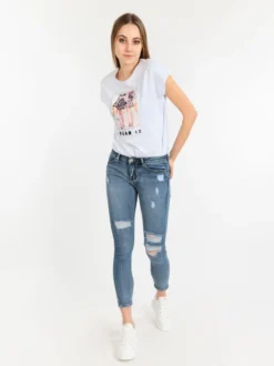 Monte Cervino T-shirt donna con disegno e strass