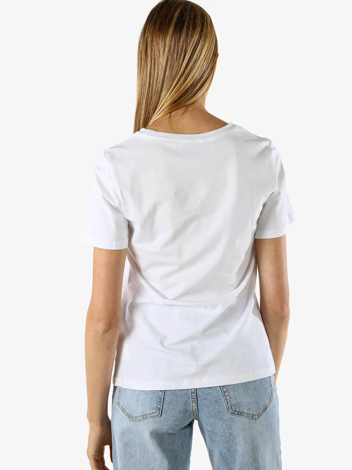 Monte Cervino T-shirt donna in cotone con stampa - bianco