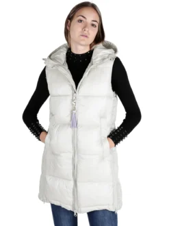Mont Rose Gilet donna lungo trapuntato con cappuccio