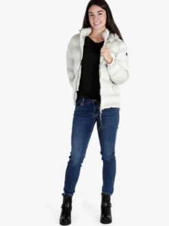 Mont Rose Giubbotto donna imbottito con cappuccio e zip