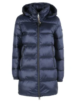 Mont Rose Giubbotto donna imbottito con cappuccio e zip - blu scuro