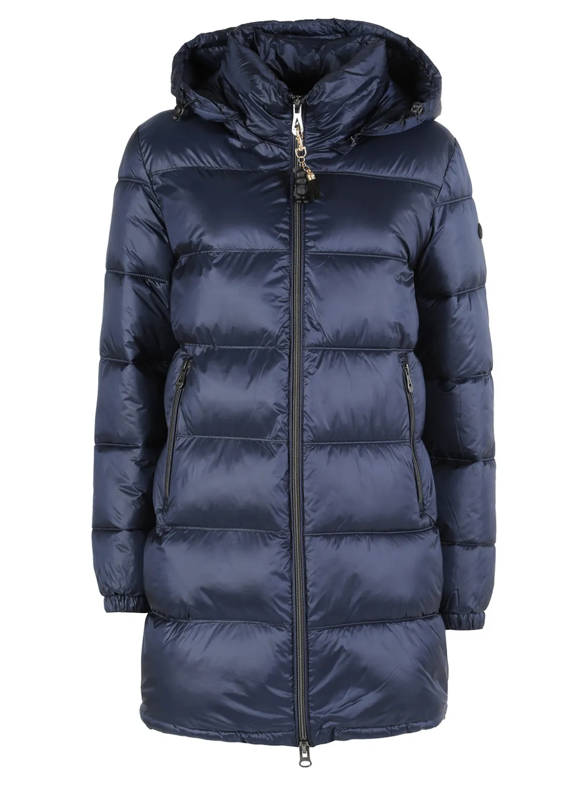 Mont Rose Giubbotto donna imbottito con cappuccio e zip - blu scuro