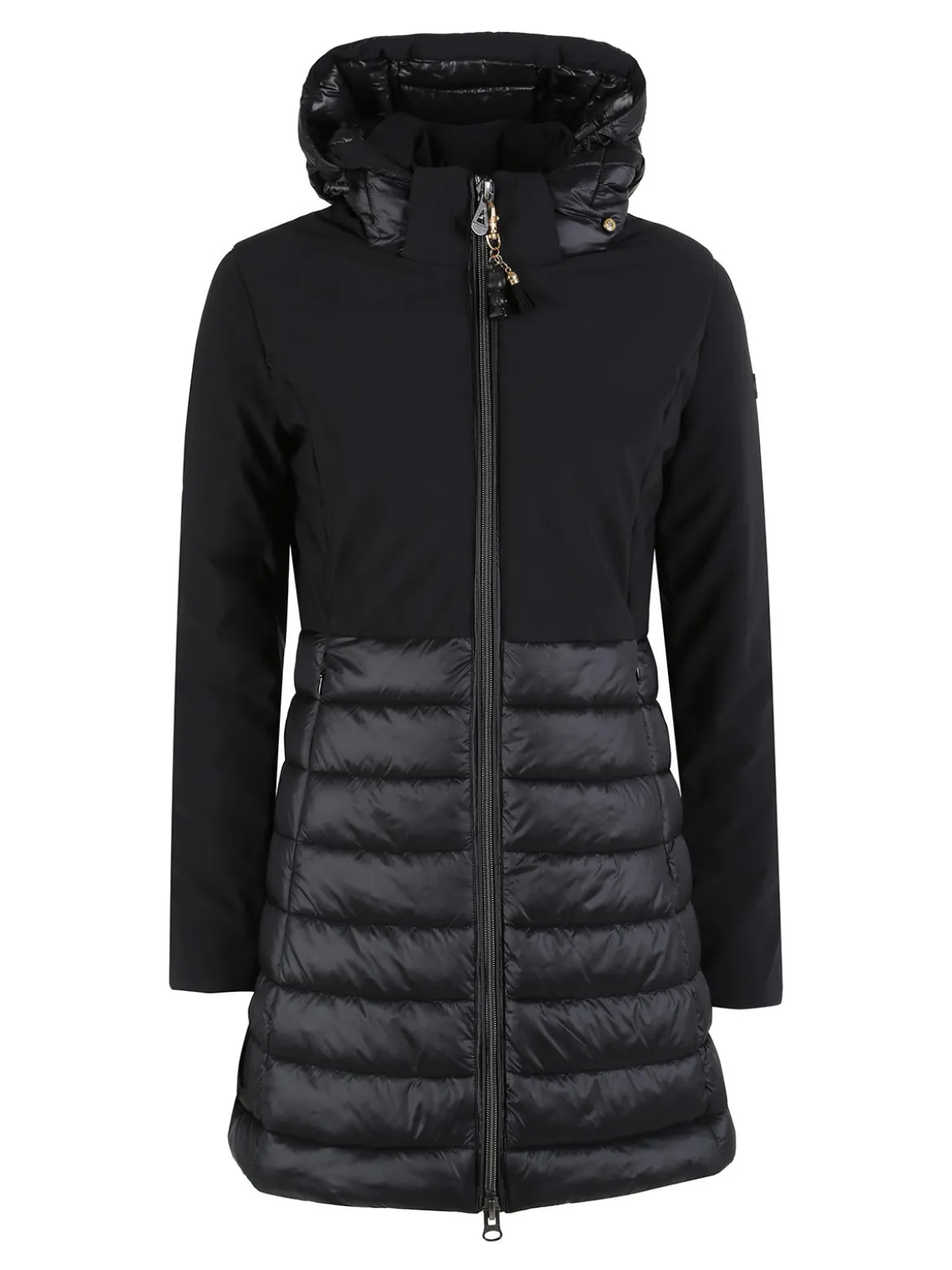 Mont Rose Giubbotto donna multistrato con cappuccio e zip - nero