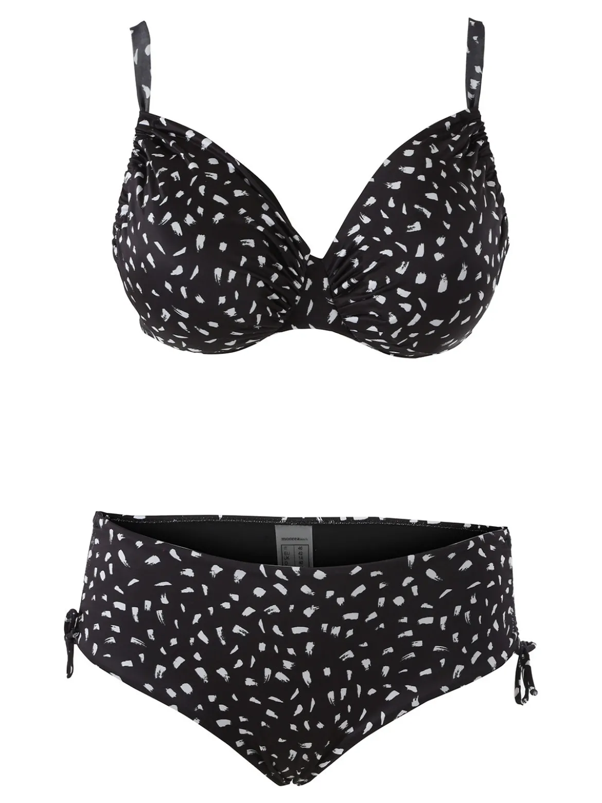 Moorea Beach Bikini donna con coppe imbottite e con ferretto e slip - nero
