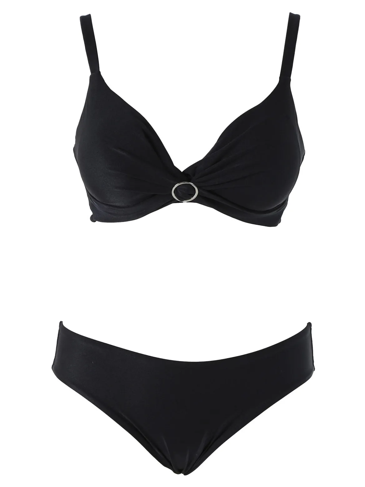 Moorea Beach Bikini donna con coppe imbottite senza ferretto e slip - nero