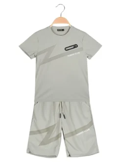 Mr Jek Completo corto da bambino con t-shirt e bermuda - pistacchio