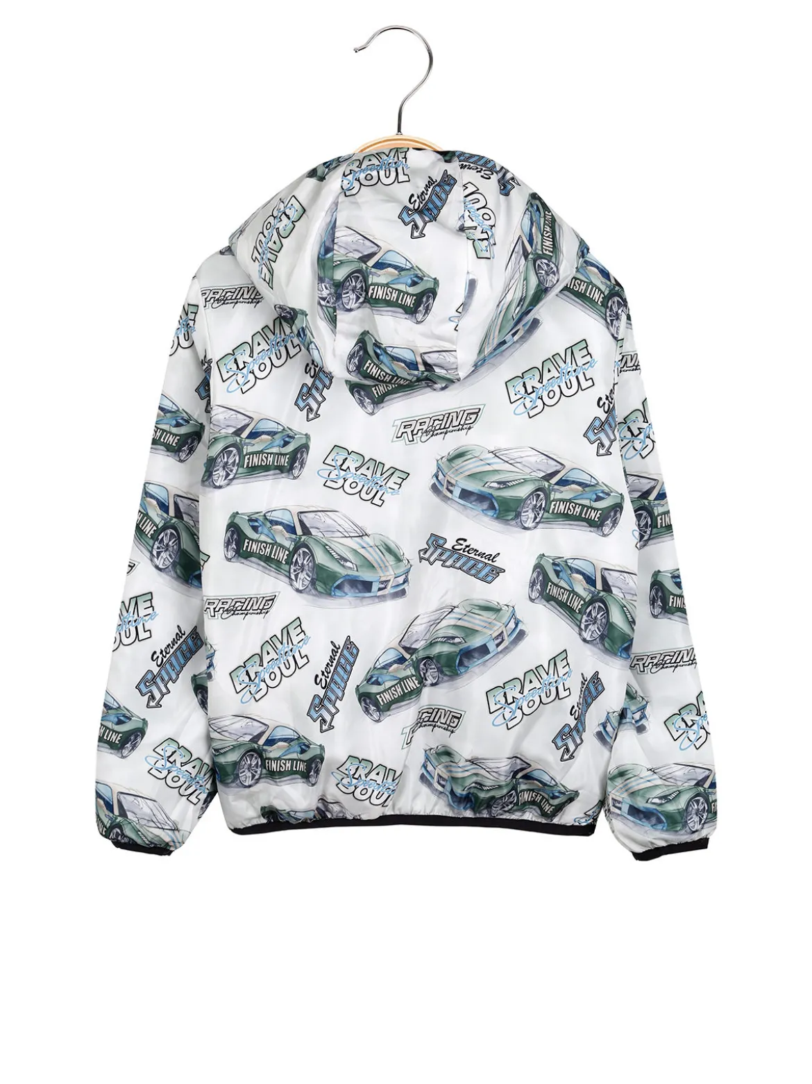 Mr Jek Giubbino 100 grammi da ragazzo reversibile con cappuccio e zip - verde chiaro