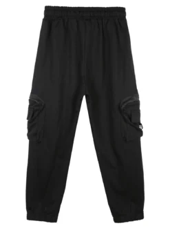 Mr Jek Pantaloni tuta da bambino con tasconi laterali e polsini