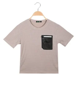 Mr Jek T-shirt da bambino con taschino a rete