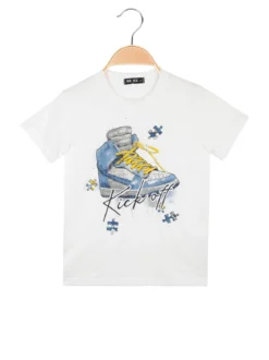 Mr Jek T-shirt da bambino in cotone con stampa