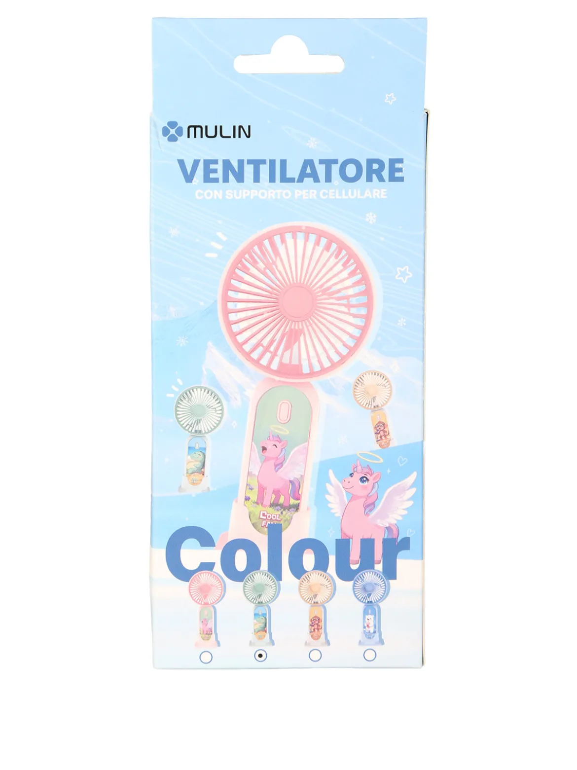 Mulin Ventilatore con supporto per cellulare - blu
