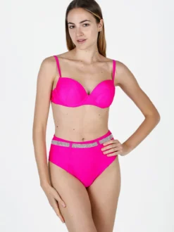Mya Swimwear Bikini donna con reggiseno imbottito e slip con strass