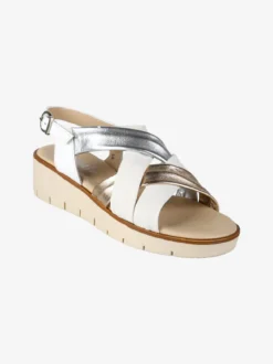 Nakoa Sandali donna in pelle con zeppa