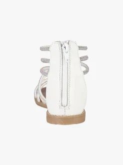 Nakoa Sandali gioiello in pelle da donna con tallone chiuso e zip