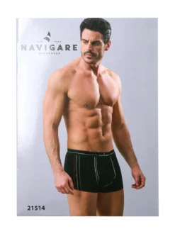 Navigare Boxer da uomo in cotone - blu scuro