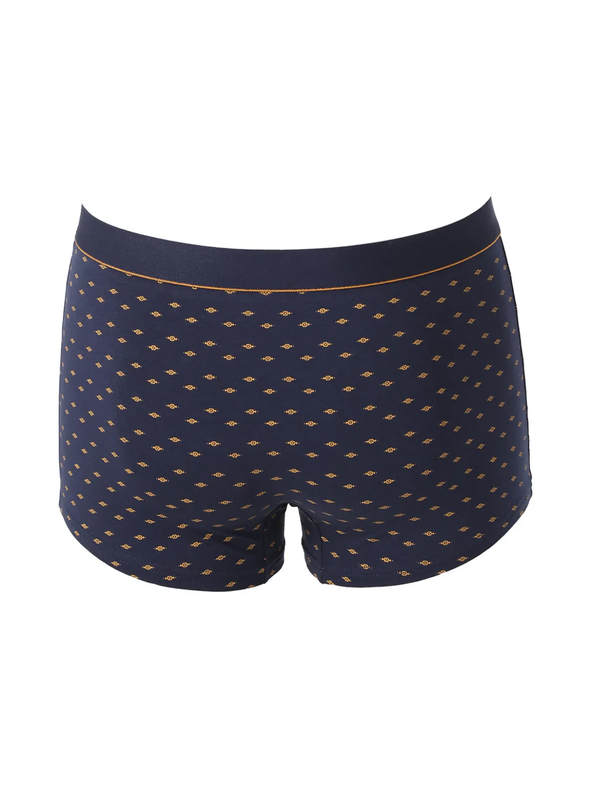 Navigare Boxer da uomo in cotone con stampe - blu scuro