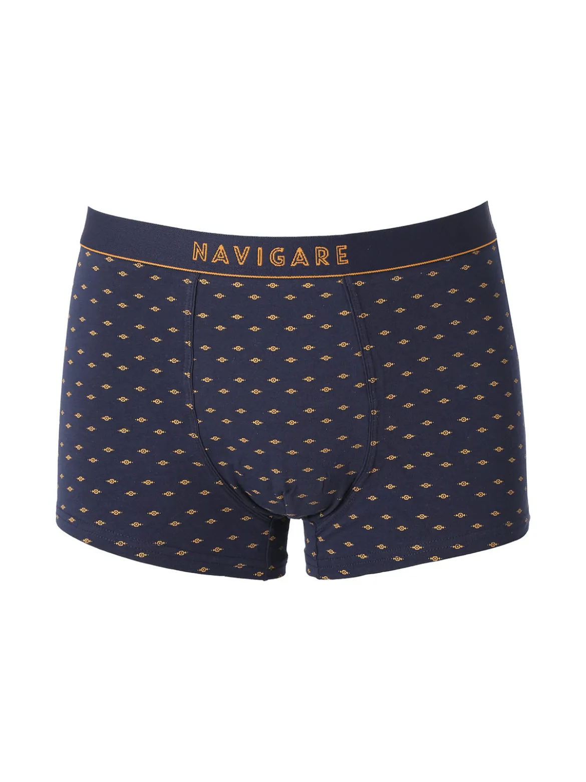 Navigare Boxer da uomo in cotone con stampe - blu scuro