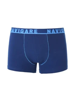 Navigare Boxer da uomo in cotone elasticizzato - blu