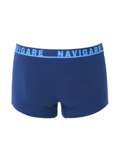 Navigare Boxer da uomo in cotone elasticizzato - blu