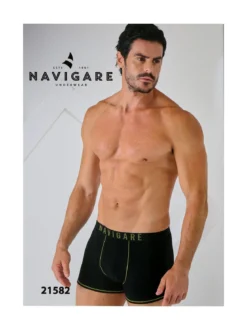 Navigare Boxer da uomo in cotone - nero