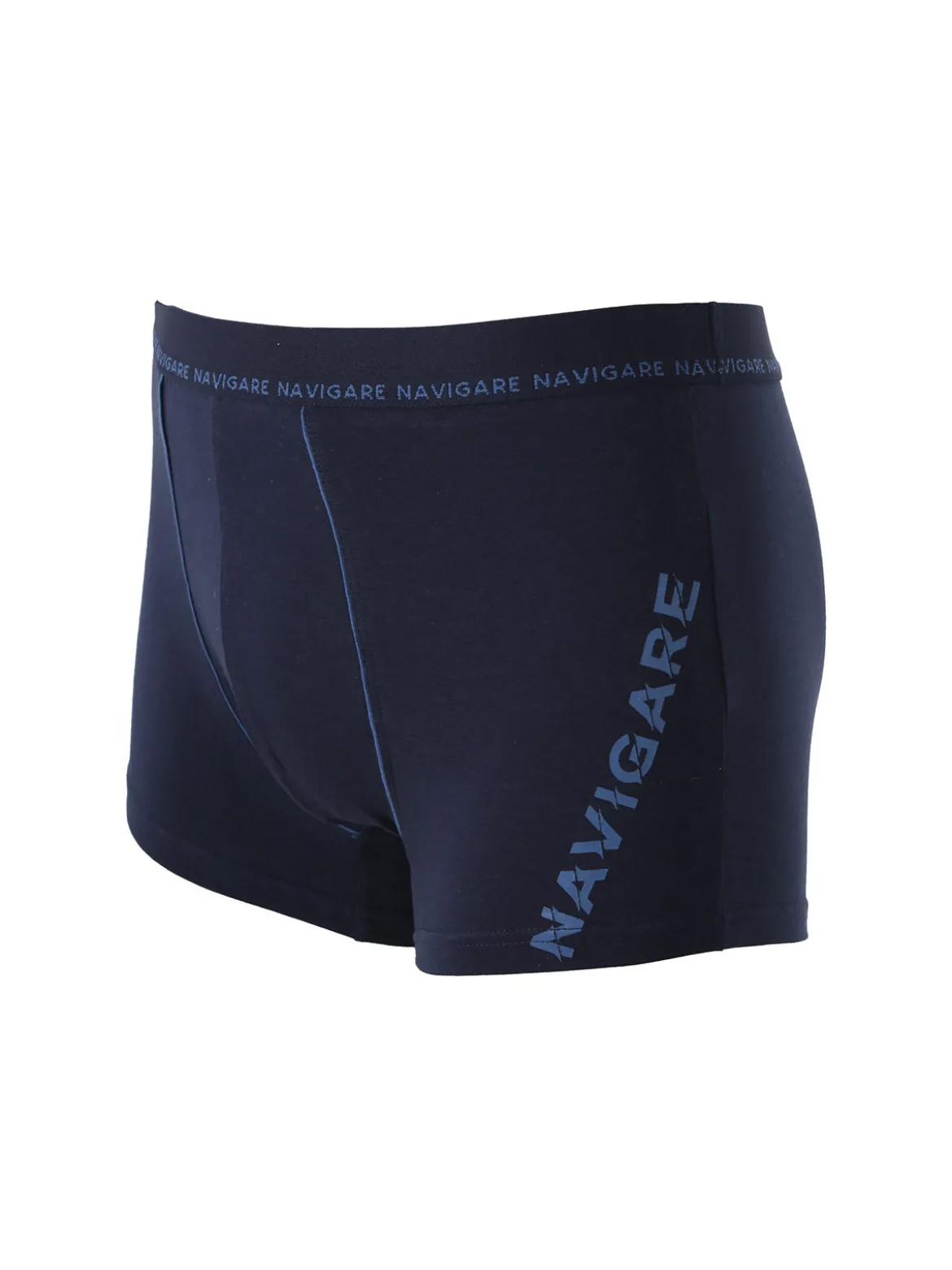 Navigare Boxer uomo in cotone - blu scuro