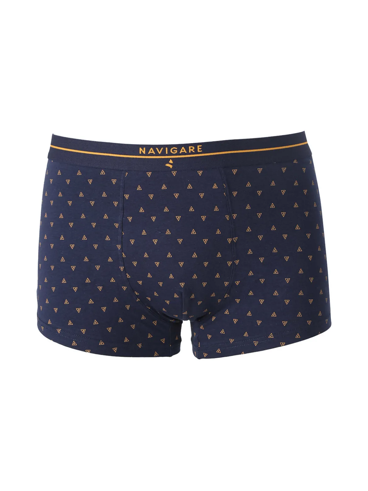 Navigare Boxer uomo in cotone con stampe - blu scuro