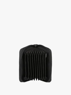 Navigare Portatessere da donna in pelle con zip - nero