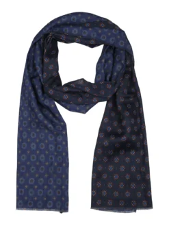 Navigare Sciarpa leggera da uomo con stampe - blu scuro