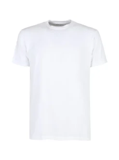 Navigare T-shirt intima da uomo girocollo in caldo cotone - bianco