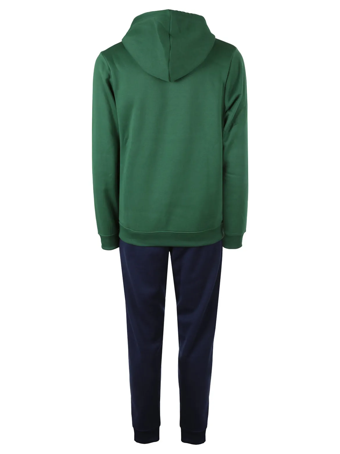 Navy Sail Completo tuta da uomo felpata con cappuccio e zip intera - verde