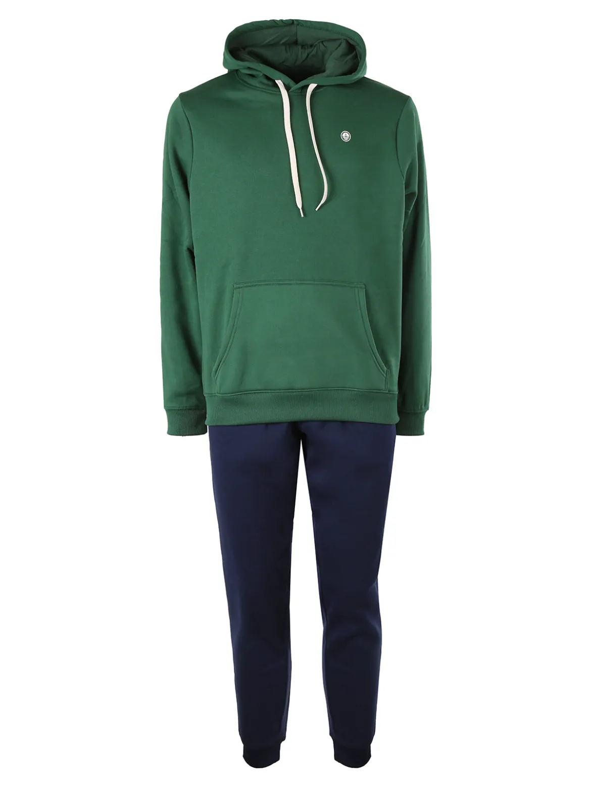 Navy Sail Completo tuta felpata da uomo con cappuccio - verde