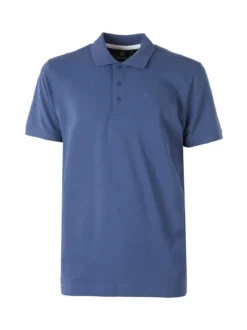 Navy Sail Polo da uomo in cotone a maniche corte - blu