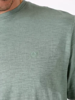 Navy Sail T-shirt da uomo in cotone con logo - verde