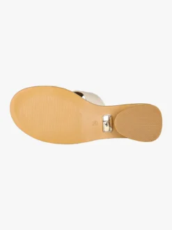 Nazareno Gabrielli Ciabatte donna in ecopelle con logo e tacco basso - beige