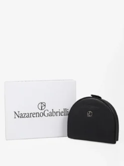 Nazareno Gabrielli Portamonete slim in pelle con bottone