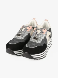 Nazareno Gabrielli Sneakers donna brillantinate con platform