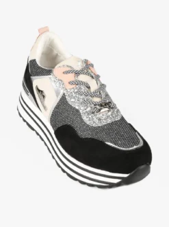 Nazareno Gabrielli Sneakers donna brillantinate con platform