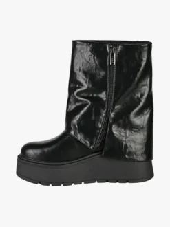 Nazareno Gabrielli Stivaletti donna con zeppa platform - nero