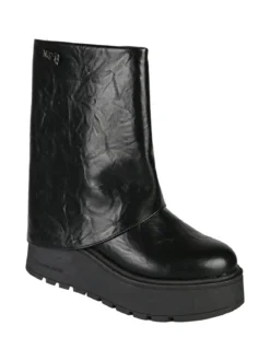 Nazareno Gabrielli Stivaletti donna con zeppa platform - nero