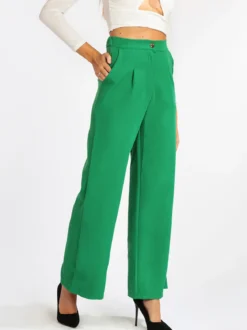 New Collection Pantaloni donna a gamba larga con tasche