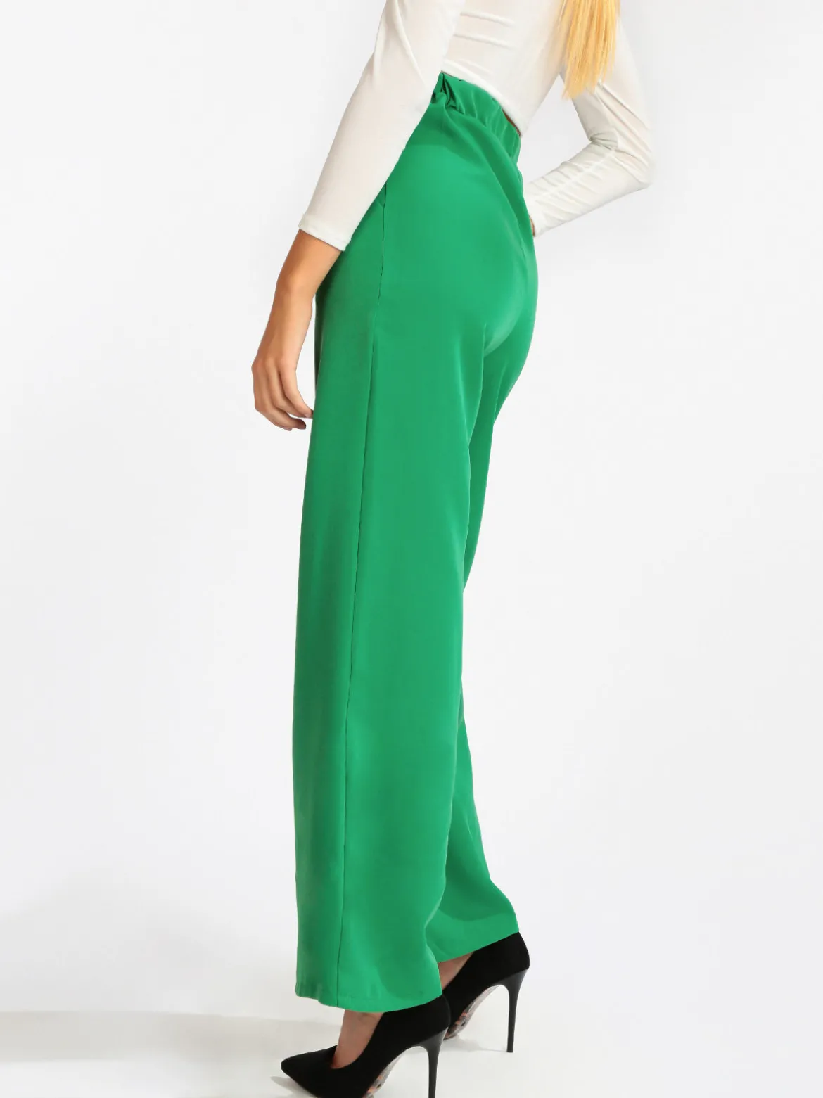 New Collection Pantaloni donna a gamba larga con tasche