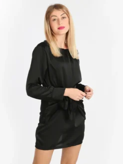New Collection Vestito donna in raso manica lunga