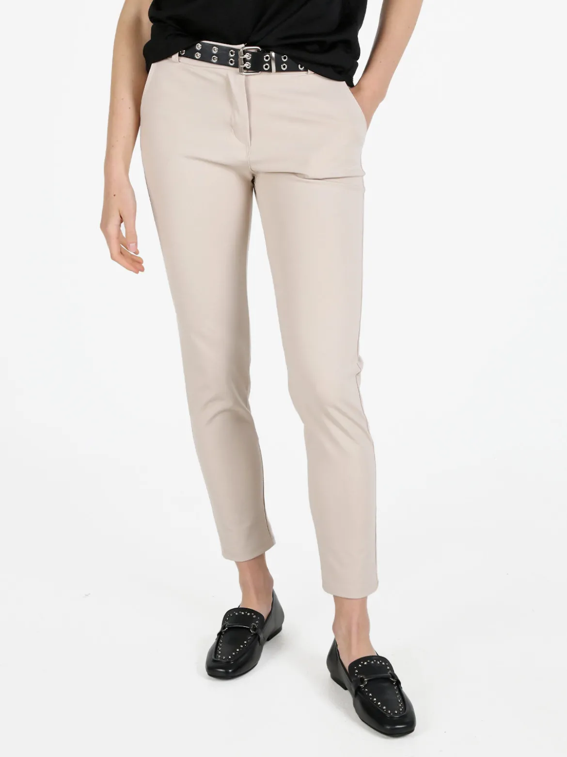 New Gj Pantalone casual da donna con cintura
