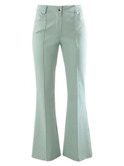 New Gj Pantaloni donna a zampa con cucitura centrale - acqua marina
