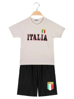 New Kids Completo corto da bambino Italia con t-shirt e bermuda