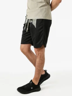 New Mentality Bermuda da uomo con coulisse - nero